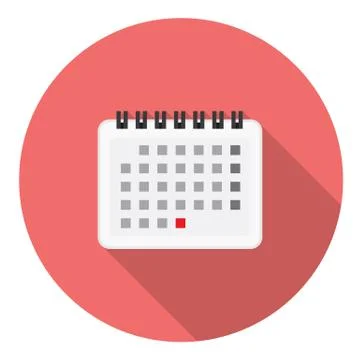Calendar Page Flat Icon Stock Illustration
