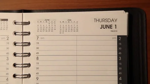 Calendar Page Flip Time Lapse Stock Footage 73579476