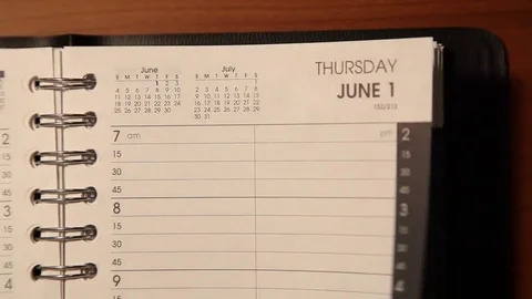 Calendar Page Flip Time Lapse Long Version Stock Footage 73579762