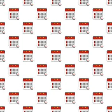 Calendar page pattern seamless Illustrazione stock