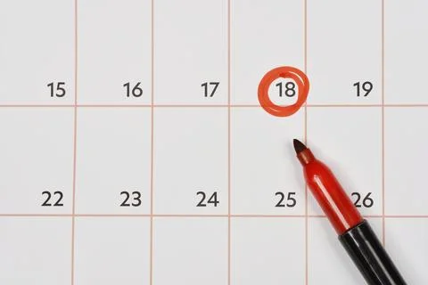 A calendar page Foto stock