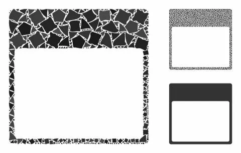 Calendar page template Composition Icon of Irregular Items Stockillustratie