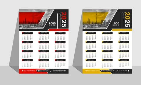 Calendar page template schedule design layout Stockillustratie