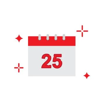 Calendar page twentyfive Illustrazione stock