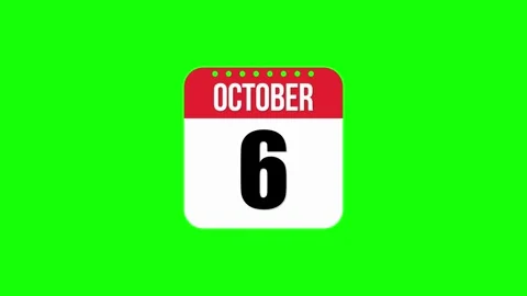 Calendar pages flipping through the full month of October Stock-Footage 331766883