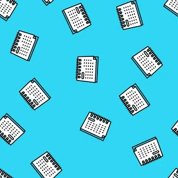 Calendar pages list vector seamless pattern イラスト素材