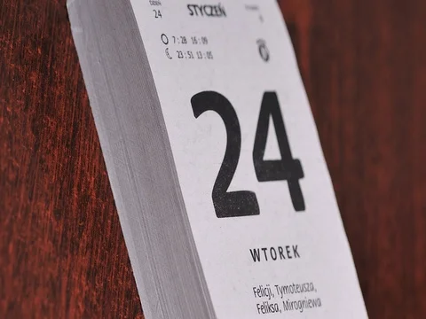 Calendar pages Timelapse Video stock 98642016