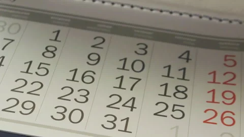 Calendar Pages Turning Quickly Time Passing Stock Footage 325135000