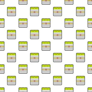 Calendar pattern seamless 스톡 일러스트