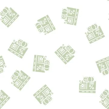 Calendar payments glyph vector seamless pattern Illustrazione stock
