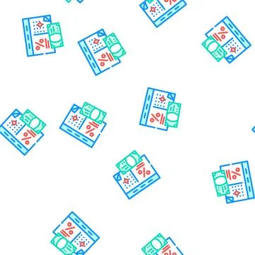 Calendar payments vector seamless pattern Illustrazione stock