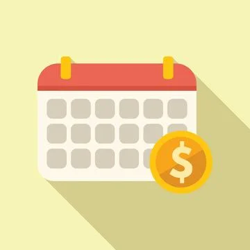 Calendar performance management icon flat vector. Work team Stock Illustration
