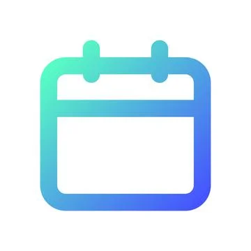 Calendar pixel perfect gradient linear ui icon Ilustração Stock