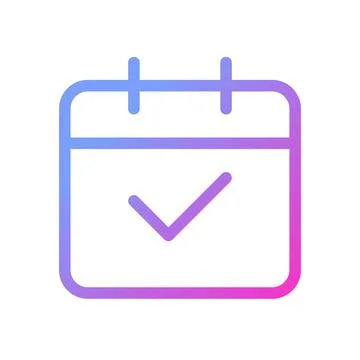 Calendar pixel perfect gradient linear ui icon 스톡 일러스트