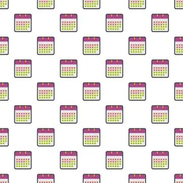 Calendar plan pattern seamless イラスト素材