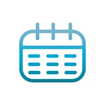 Calendar plan user interface blue gradient Stock Illustration