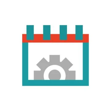 Calendar plan work business strategy icon Stock Illustration