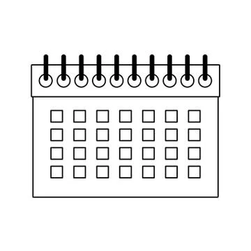 Calendar planner icon, flat design Stock Illustration