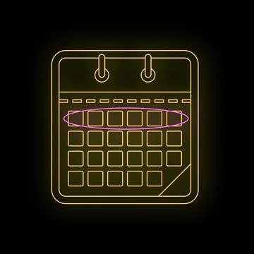 Calendar planner icon highlighting important schedule date Illustration