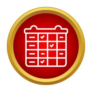 Calendar planner icon indicating tasks and schedule management Stock Illustration