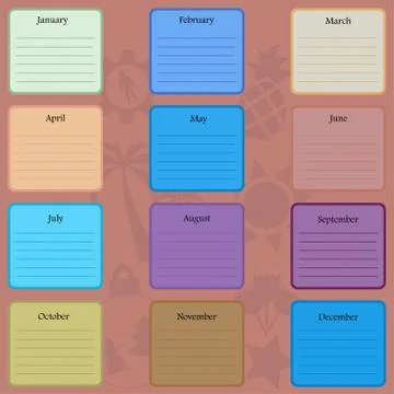 Calendar planner Stock Illustration