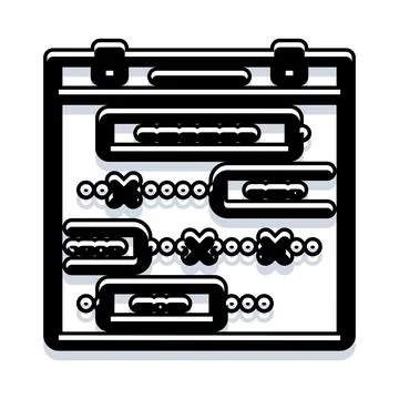 Calendar planner with important events visualization Illustrazione stock