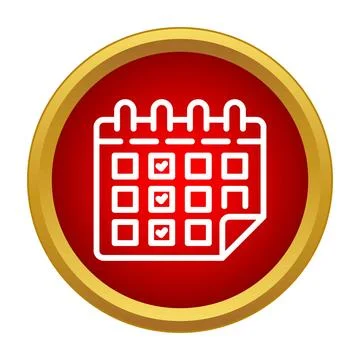 Calendar planning checking schedule event appointment icon Stock Illustration