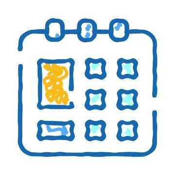 Calendar planning event schedule date management icon 스톡 일러스트