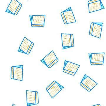 Calendar for planning month vector seamless pattern Stock Illustration