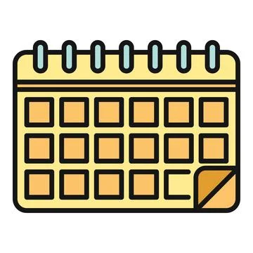 Calendar planning scheduling dates and appointments icon Stock Illustration