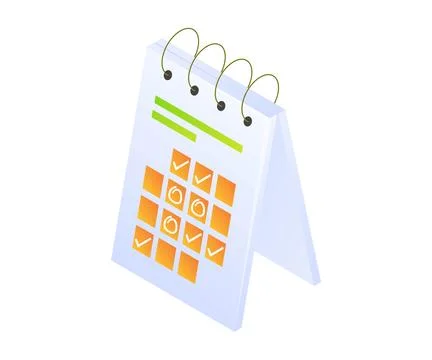 A calendar planning work Stock Illustration