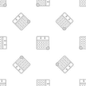 Calendar with plus pattern seamless vector Illustrazione stock
