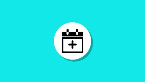 A calendar plus sign animation, perfect for illustrating medical appointmen.. Stock Footage 327762855