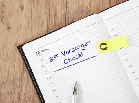 Calendar precautionary check Stock Photos