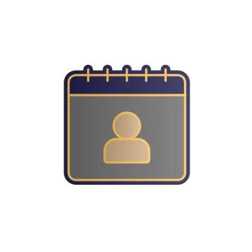 Calendar, profile color gradient vector icon Stock Illustration