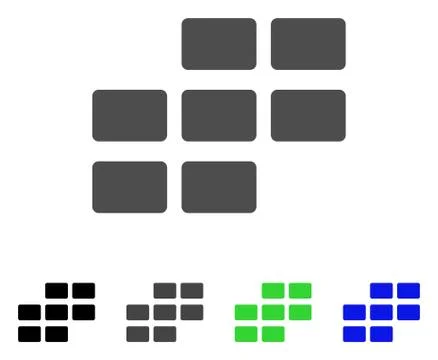 Calendar Rectangle Grid Flat Icon Stock Illustration