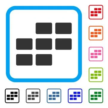 Calendar Rectangle Grid Framed Icon Stock Illustration