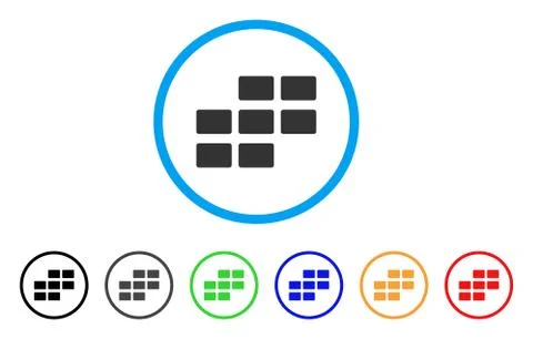 Calendar Rectangle Grid Rounded Icon Illustrazione stock