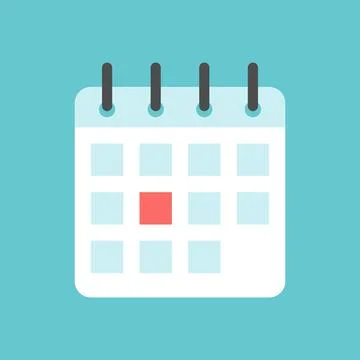 Calendar, red date, binder Stock Illustration
