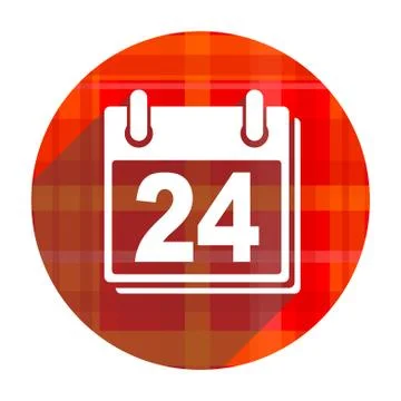 Calendar red flat icon isolated. 库存插图