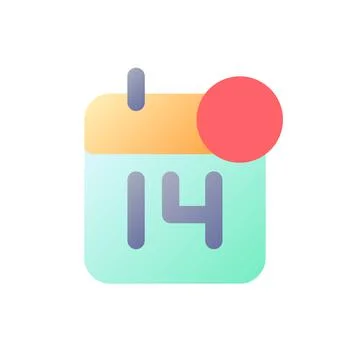 Calendar reminder pixel perfect flat gradient color ui icon Illustrazione stock