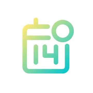 Calendar reminder pixel perfect gradient linear ui icon Illustrazione stock