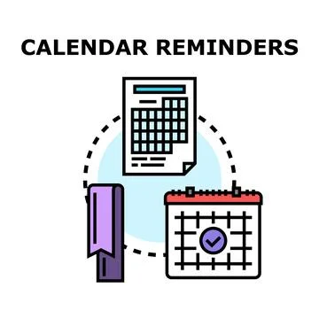 Calendar reminders concept with planning elements イラスト素材