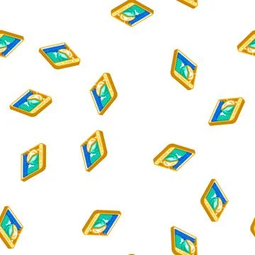 Calendar with report on work done isometric icon seamless pattern Stock Illustration