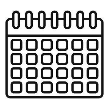 Calendar responsibility icon outline vector. Social trust Stock Illustration