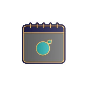 Calendar, ring color gradient vector icon Stock Illustration