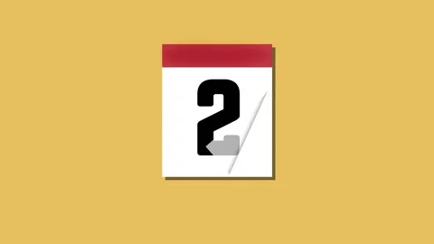 Calendar ripping off pages 1 to 31 motion graphic animation loop orange Stock Footage