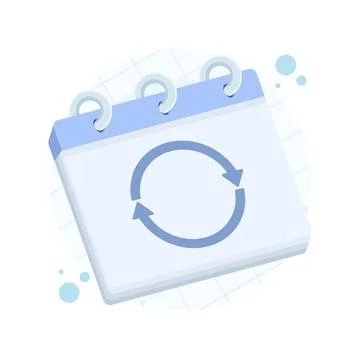 Calendar with round arrow vector, representing time management. イラスト素材