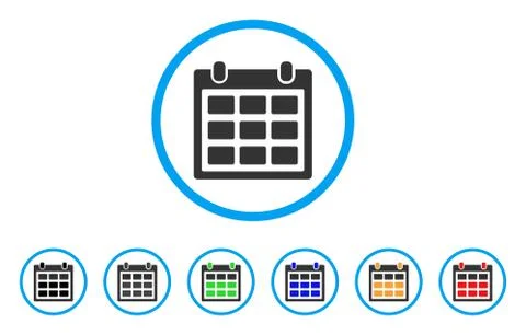 Calendar Rounded Icon Stock Illustration