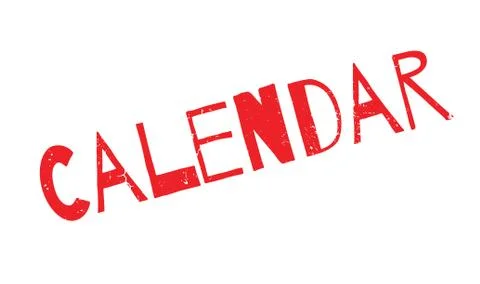 Calendar rubber stamp Stockillustratie
